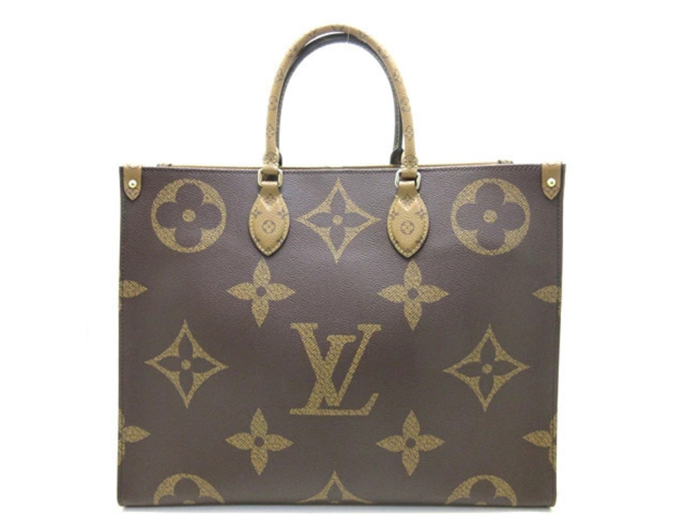 LOUIS VUITTON Tote Bag Giant Monogram On The Go Reverse Leather